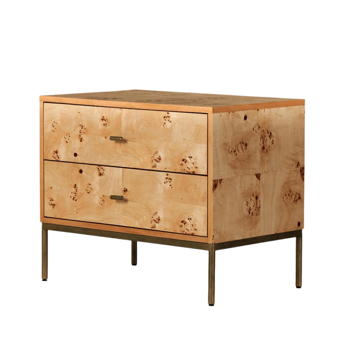 Mindie Mappa Burl Nightstand