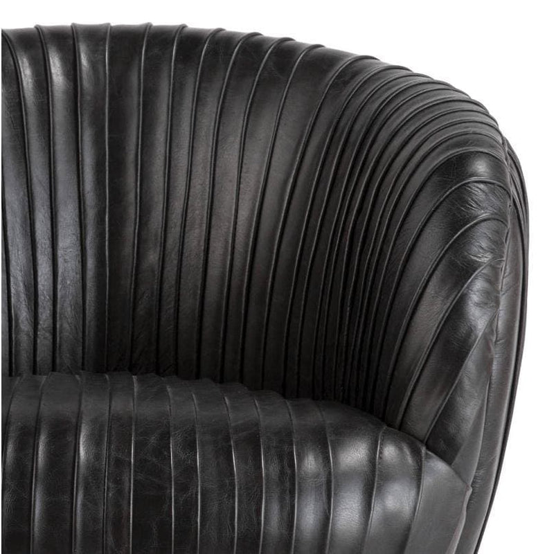 Beretta Black Leather Chair