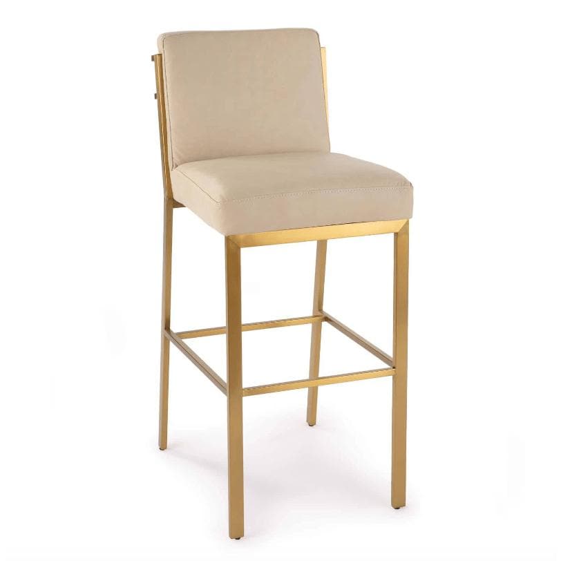 Chantal Cappuccino Leather Bar Stool