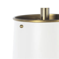 Hattie Concrete Mini Lamp White and Natural Brass