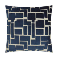 Aura Navy Throw Pillow