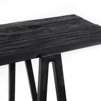 Ash Reclaimed Wood Console Table Black