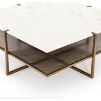 Naomi Antique Brass Coffee Table