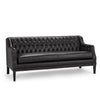 Essex Modern Black Leather Sofa