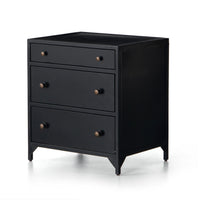 Bennett Small Black Storage Nightstand