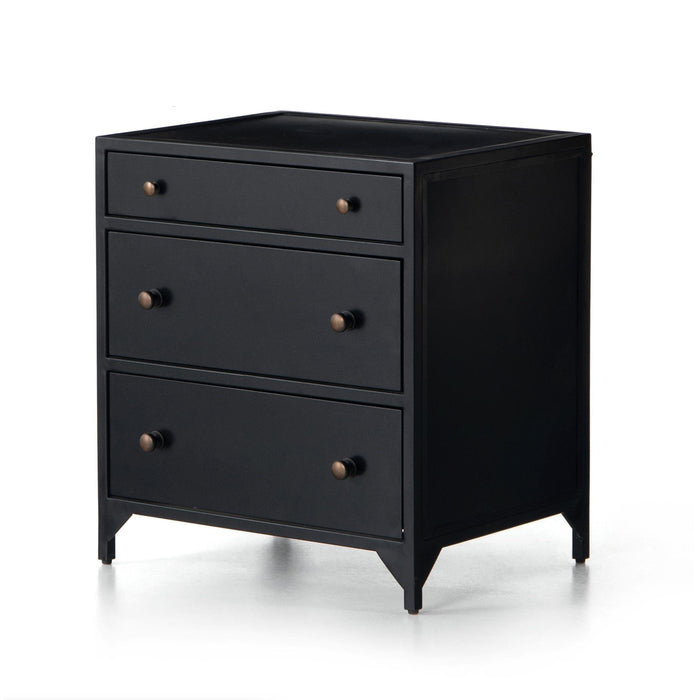 Bennett Small Black Storage Nightstand