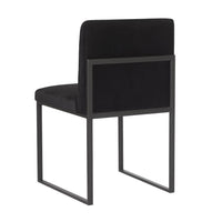 Frozen Black Velvet Dining Chair