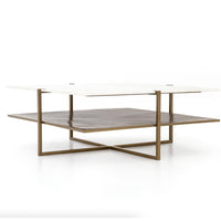 Naomi Antique Brass Coffee Table