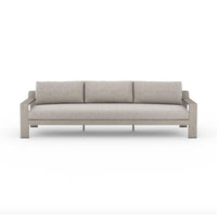 Montie Weathered Grey Teak Outdoor Sofa