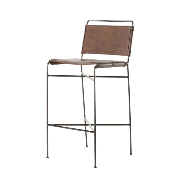 Weston Distressed Brown Bar Stool