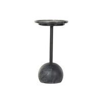 Valerie Black Marble Accent Table