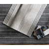 Tartan Black & Gray Striped Hand Woven Rug
