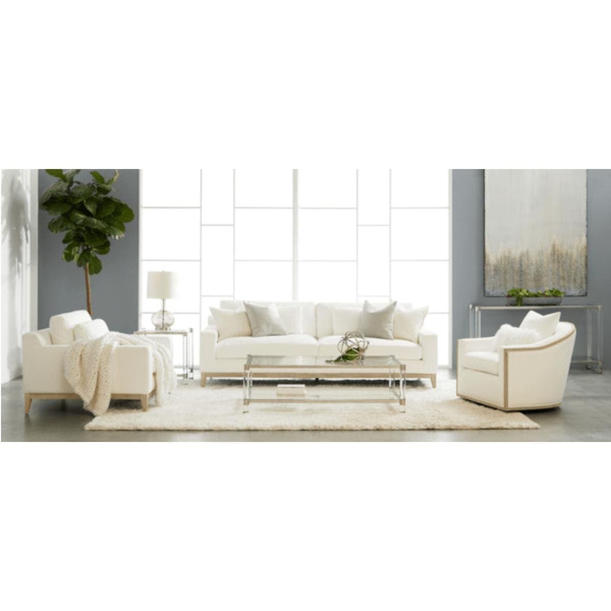 Victoria Ivory Track Arm Sofa