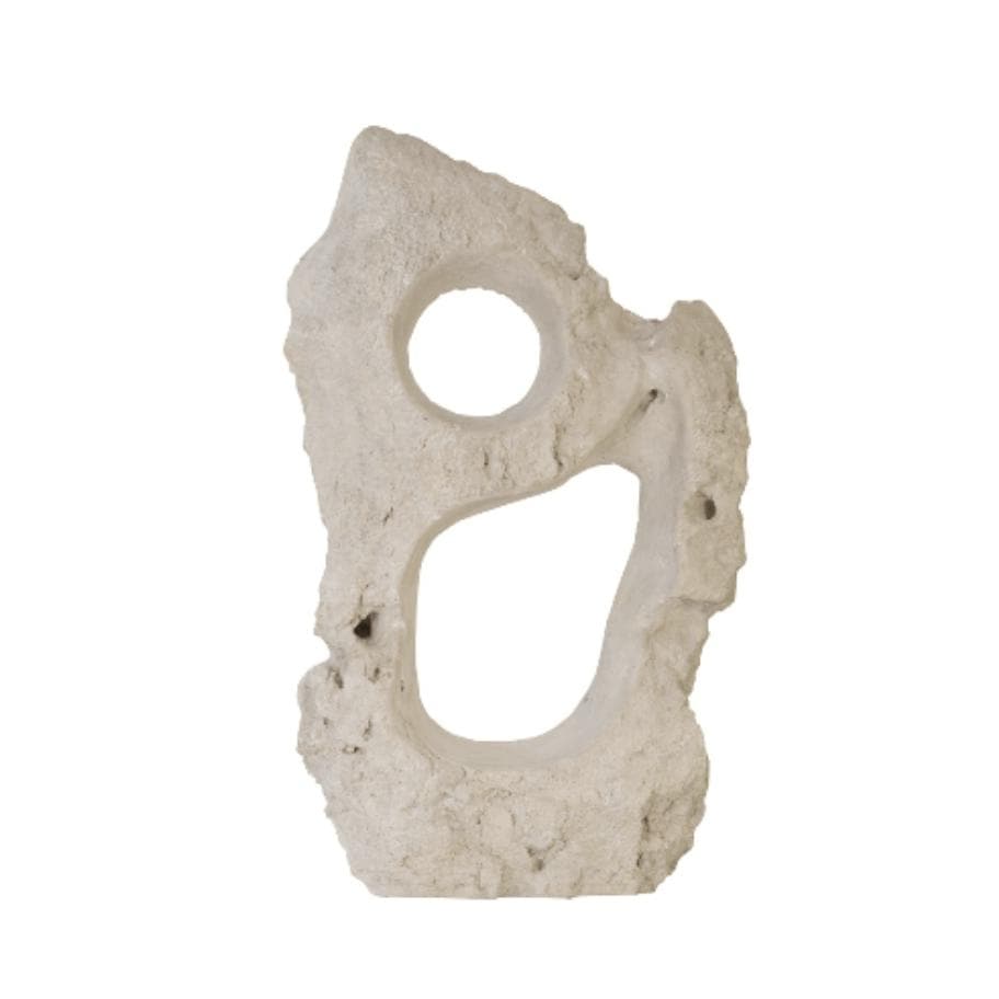 Colossal Double Hole Cast Stone Sculpture