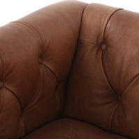 Maxwell Sienna Leather Swivel Chair