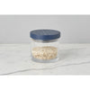 Navy Wood Top Canister, Small