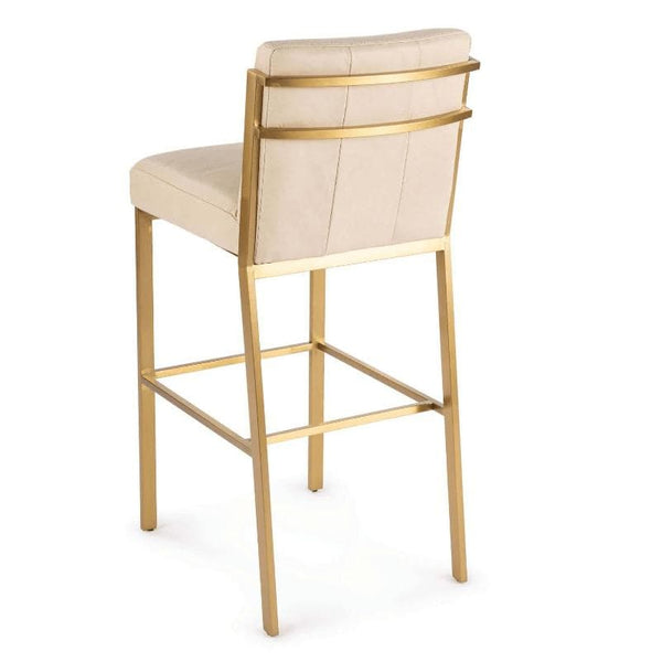 Chantal Cappuccino Leather Bar Stool