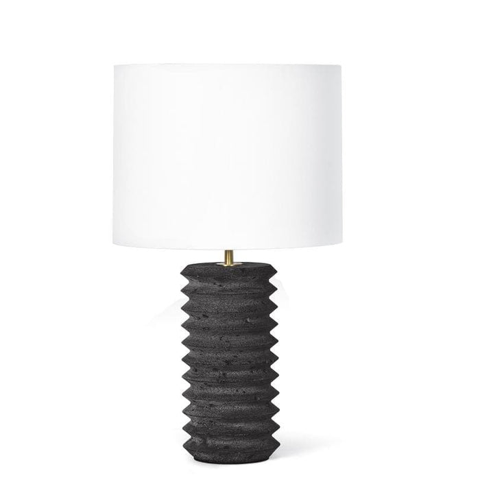 Noir Column Travertine Lamp