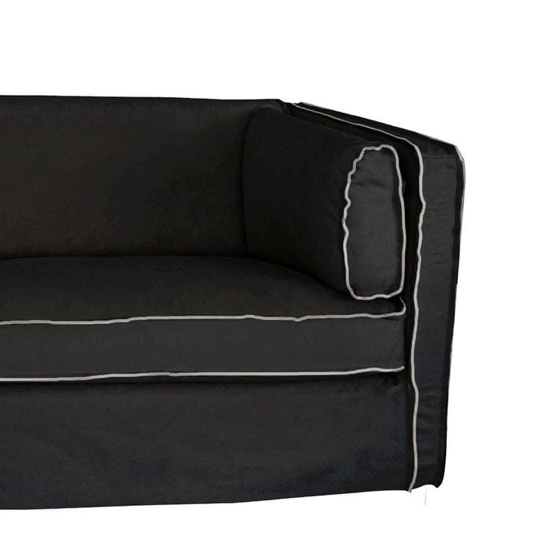 Gypsy Modern Black Leather Sofa
