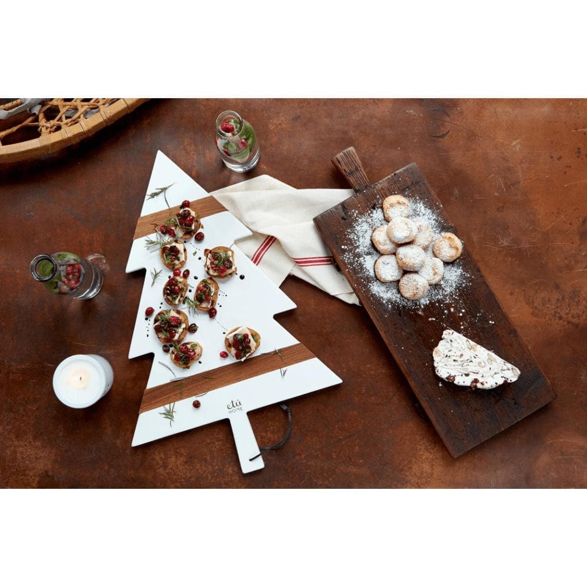 White Mod Tree Charcuterie Board, Large