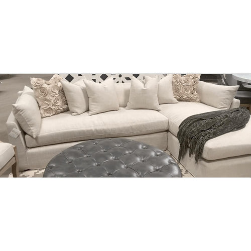 Haven Beige Slipcover Right Arm Facing Sectional
