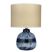 Batik Indigo Blue & White Small Table Lamp