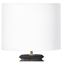 Noir Column Travertine Lamp