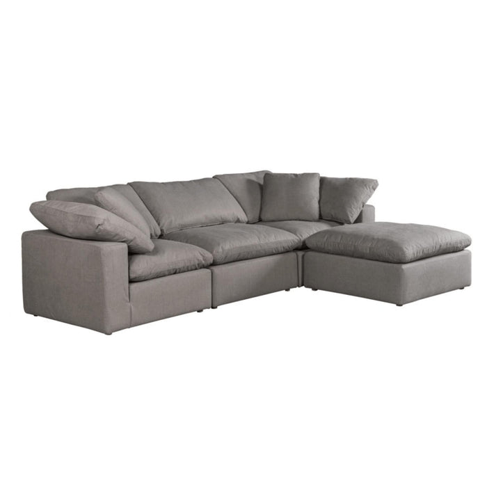 Clay Lounge Modular Sectional Livesmart Fabric Light Grey