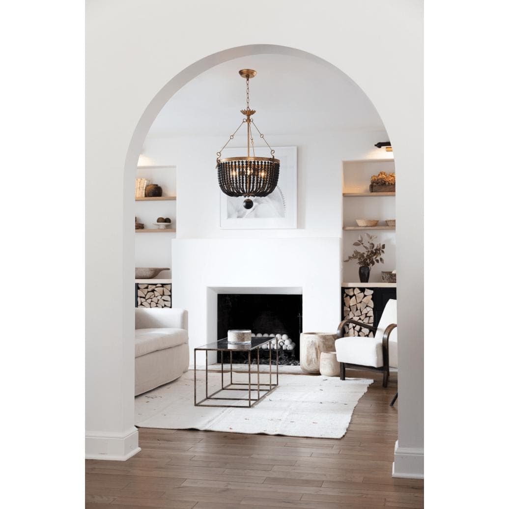 Southern Living Fabian Wood Bead Chandelier