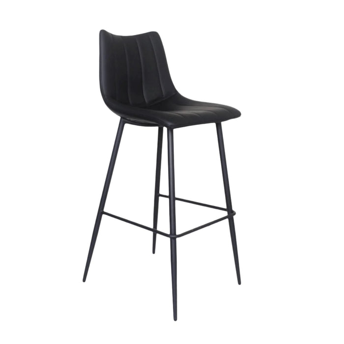 Alibi Black Faux Leather Barstool, Set of 2