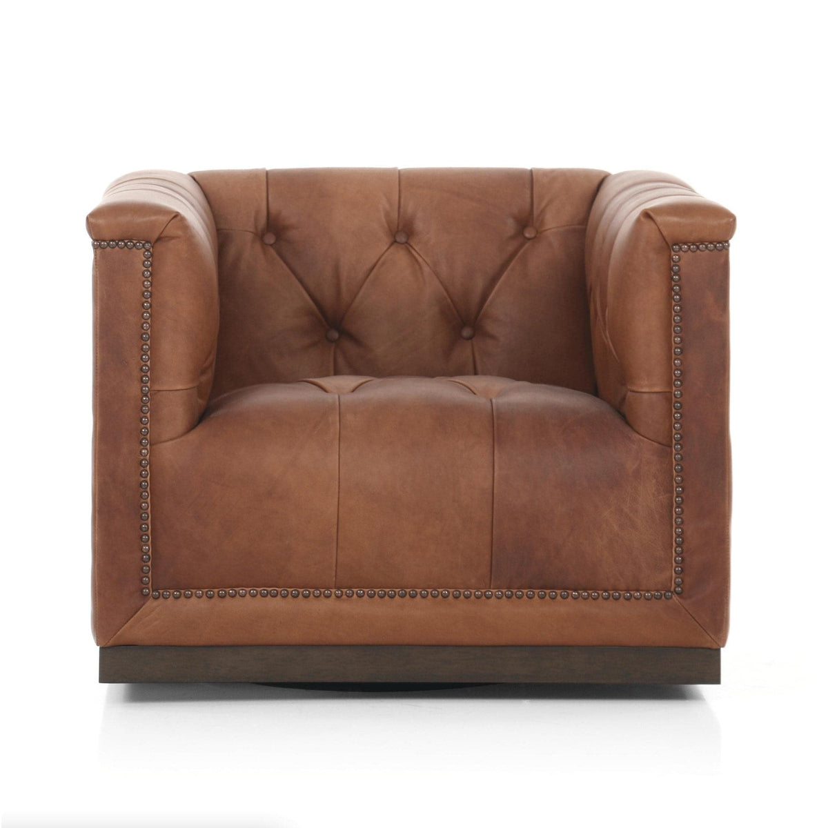 Maxwell Sienna Leather Swivel Chair