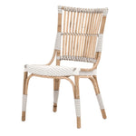 Ella Rattan & White Dining Chair, Set of 2