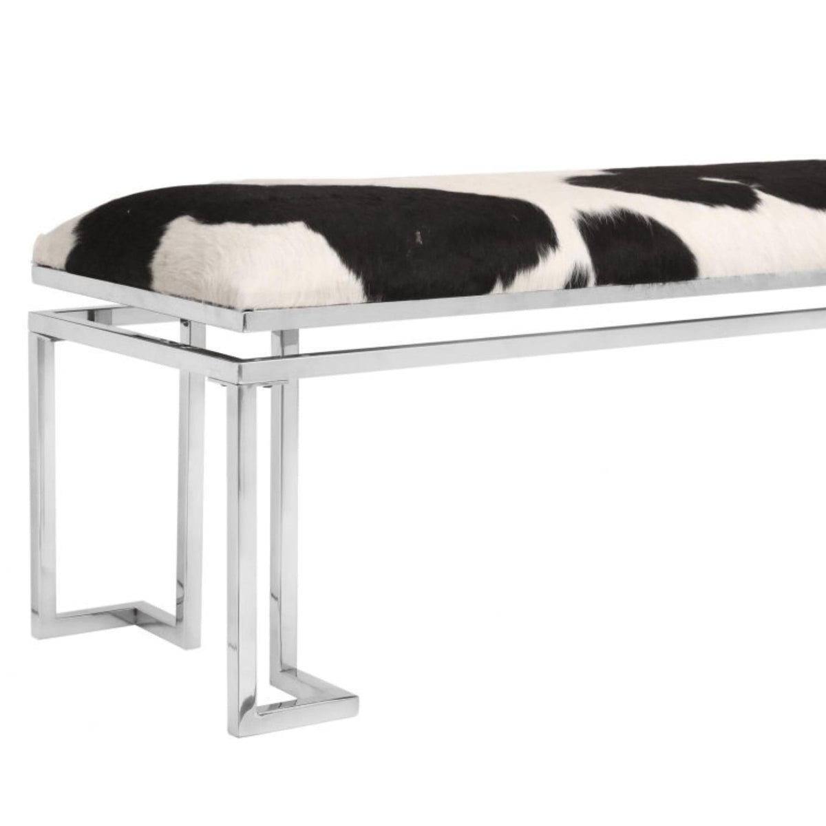 Appa Black & White Hide Bench