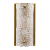 Moet Rounded Glass & Antique Brass Sconce