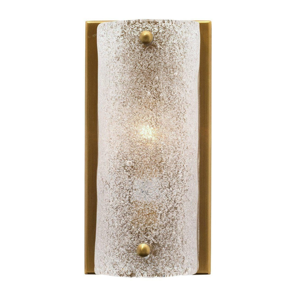 Moet Rounded Glass & Antique Brass Sconce