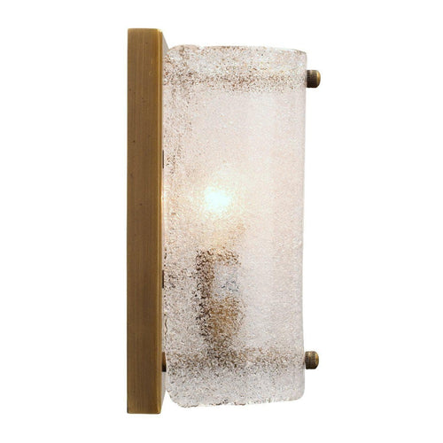 Moet Rounded Glass & Antique Brass Sconce