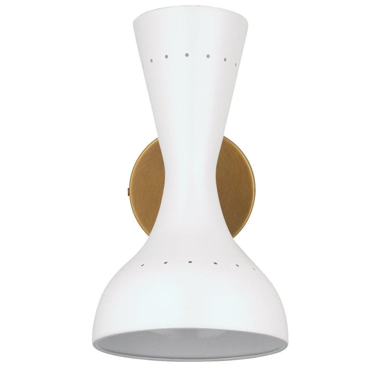 Pisa White & Brass Task Wall Sconce