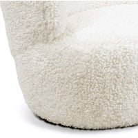 Myra White Boucle Swivel Chair