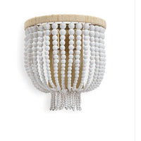 Milos White Beaded Sconce