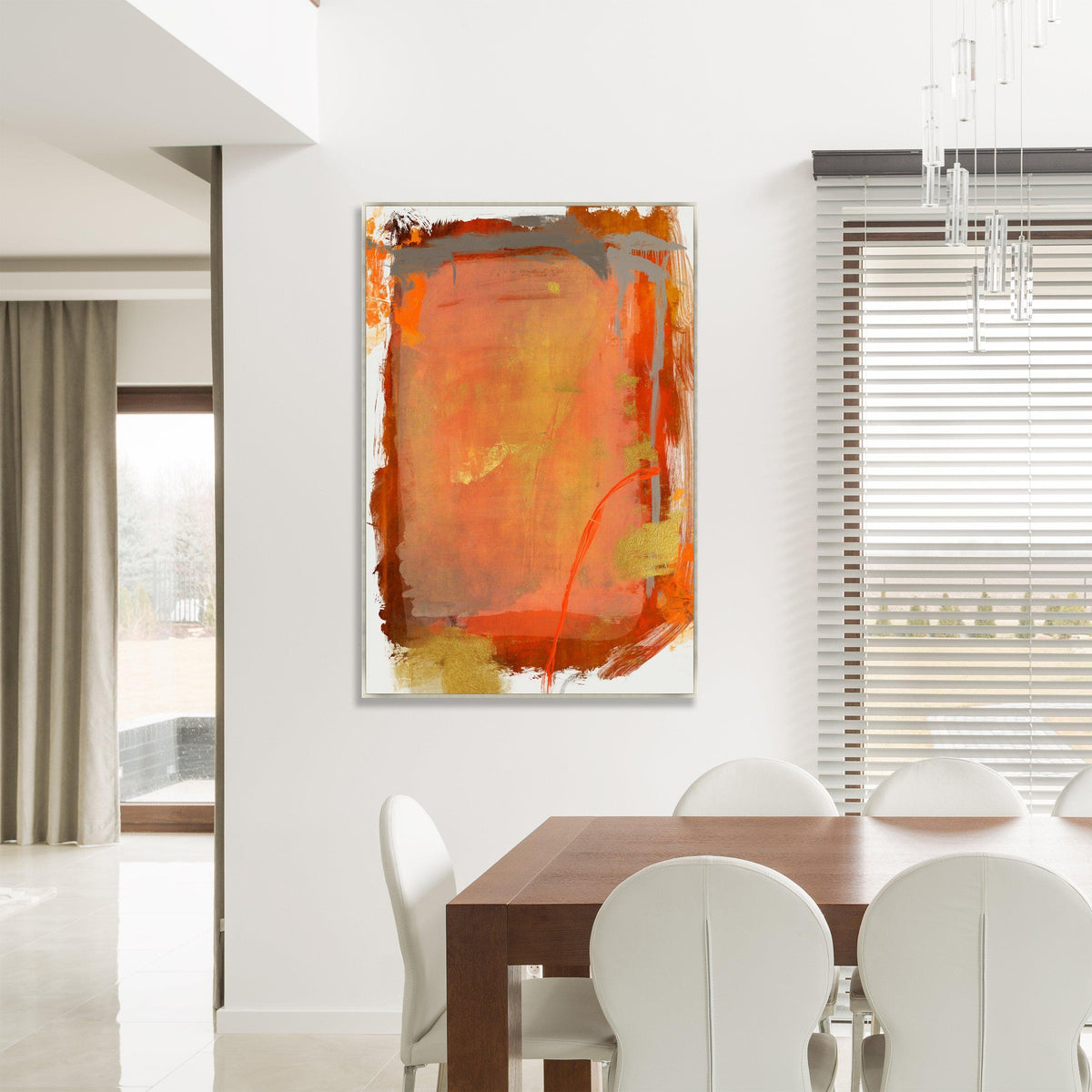 Persimmon Splash Giclee Canvas Painting