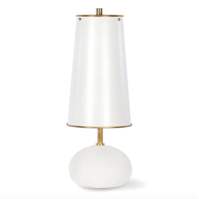 Hattie Concrete Mini Lamp White and Natural Brass