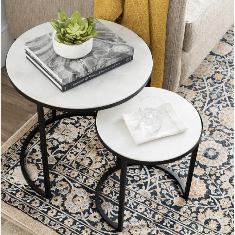 Hearthstone Marble & Iron Nesting Tables