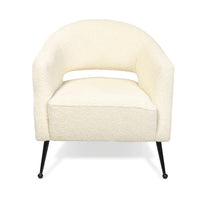 Mimi White Boucle Arm Chair