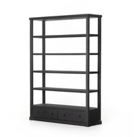 Waylen Black Iron Bookcase