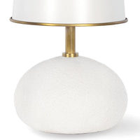 Hattie Concrete Mini Lamp White and Natural Brass