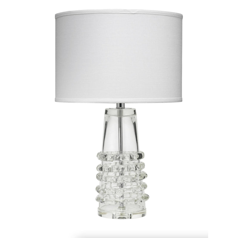 Tall Ribbon Table Lamp in Clear Glass