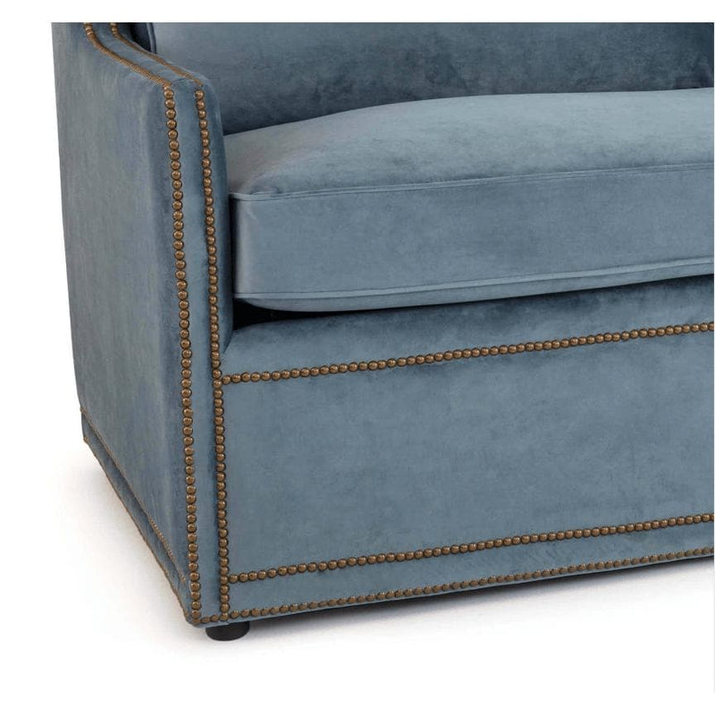 Posh Twilight Blue Velvet Sofa