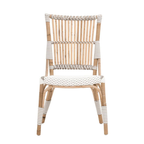 Ella Rattan & White Dining Chair, Set of 2
