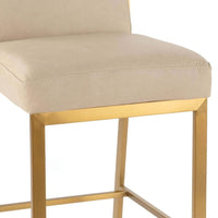 Chantal Cappuccino Leather Bar Stool