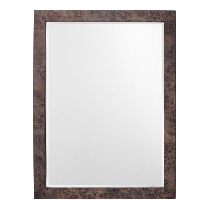 Chandler Charcoal Burl Wood Rectangle Mirror